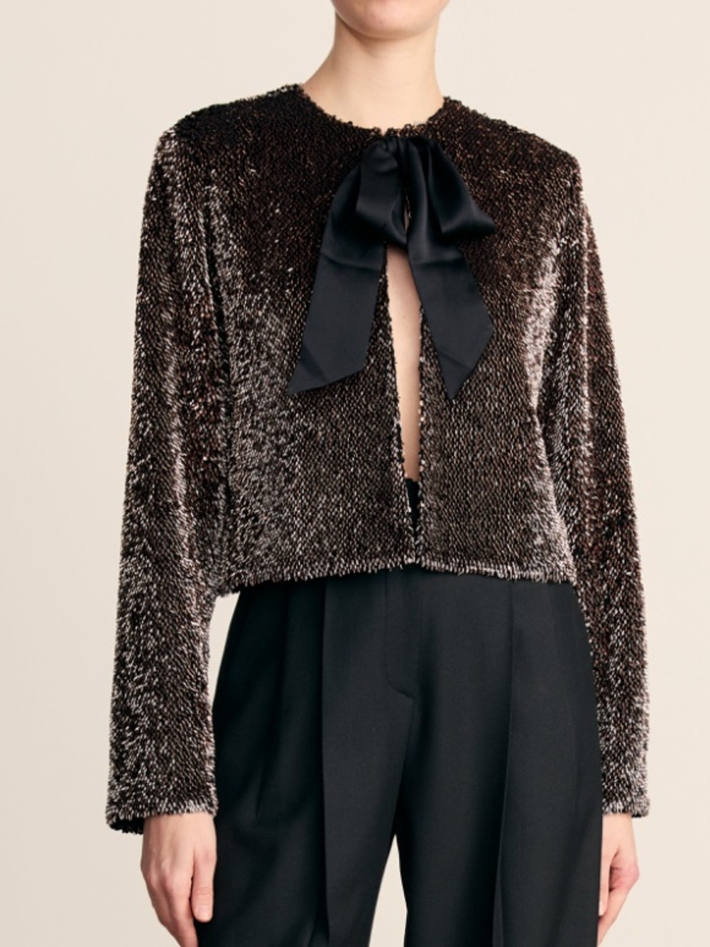 Veronica Beard Bancroff Sequin Jacket in Copper/Black